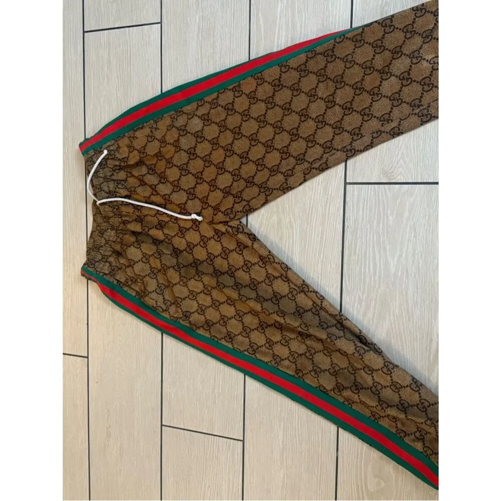 Preloved Gucci Brown Monogram Track Pants size xl